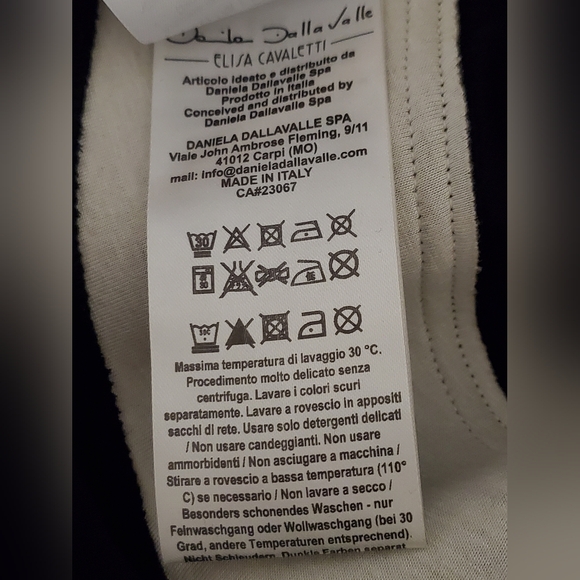 Elisa Cavaletti Size L Black Long Sleeve Zip-Up Blouse - Picture 8 of 16